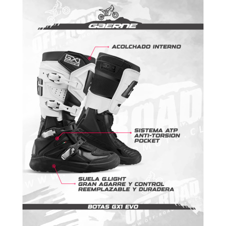 Botas Gaerne GX1 Evo White Black